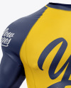 Men's Long Sleeve Jersey on Athletic Body Mockup