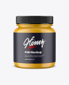 Plastic Jar w/ Honey Mockup