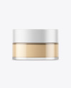 Clear Glass Cosmetic Jar Mockup