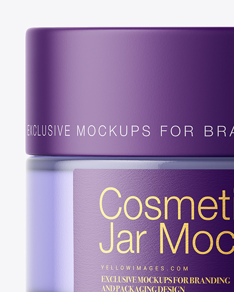 Clear Glass Cosmetic Jar Mockup