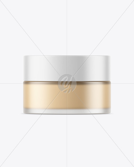 Frosted Glass Cosmetic Jar Mockup