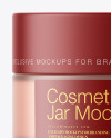 Frosted Glass Cosmetic Jar Mockup