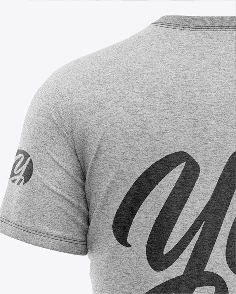 Men's Heather Pocket T-Shirt - Back View