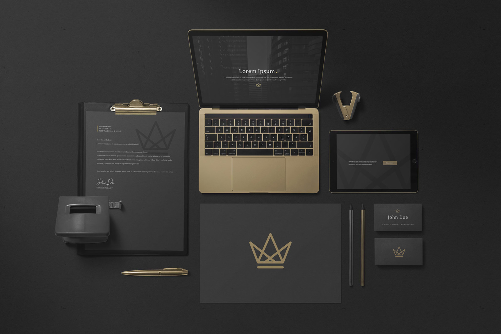 Black Branding Mockups Vol.1