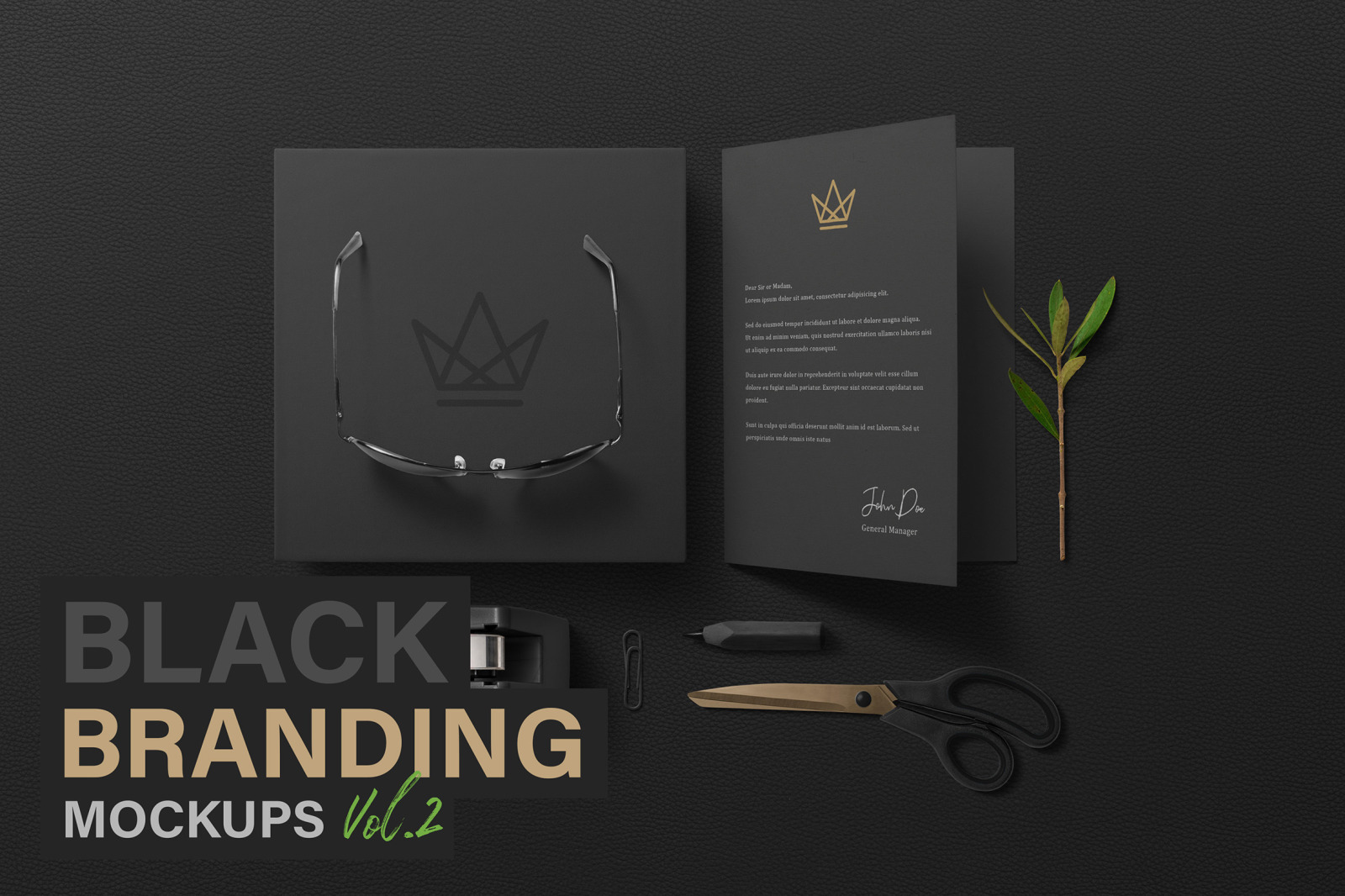 Black Branding Mockups Vol.2 Black Branding Mockups Vol.2