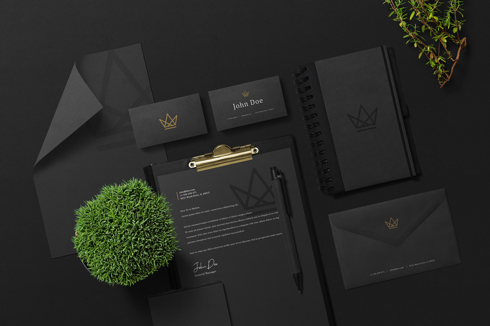 Black Branding Mockups Vol.2 Black Branding Mockups Vol.2