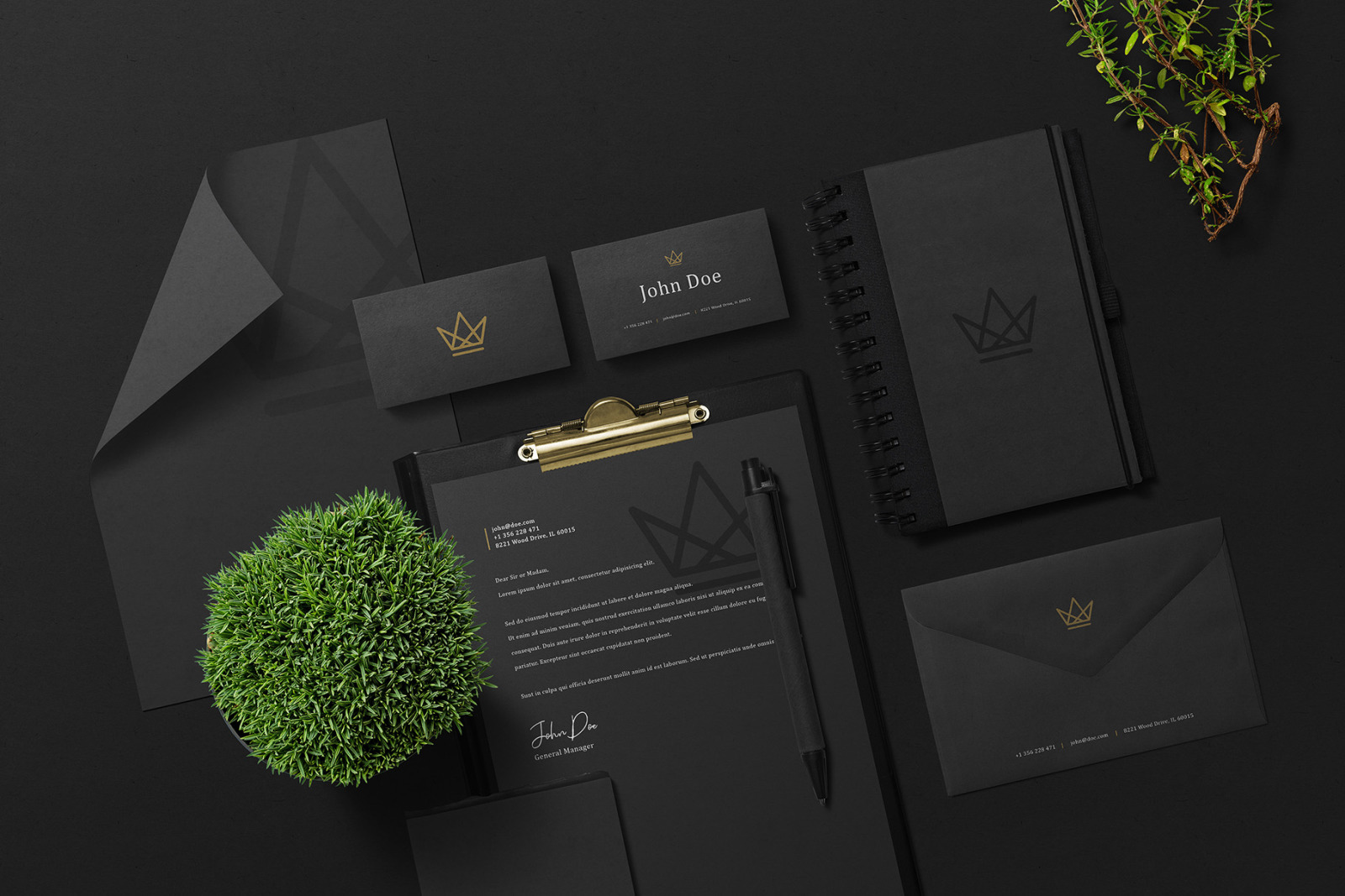 Black Branding Mockups Vol.2