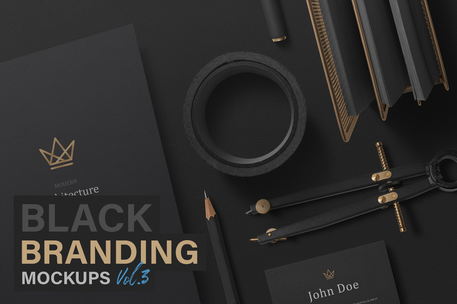 Black Branding Mockups Vol.3 Black Branding Mockups Vol.3