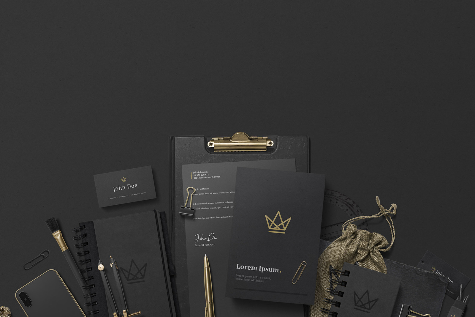 Black Branding Mockups Vol.3 Black Branding Mockups Vol.3