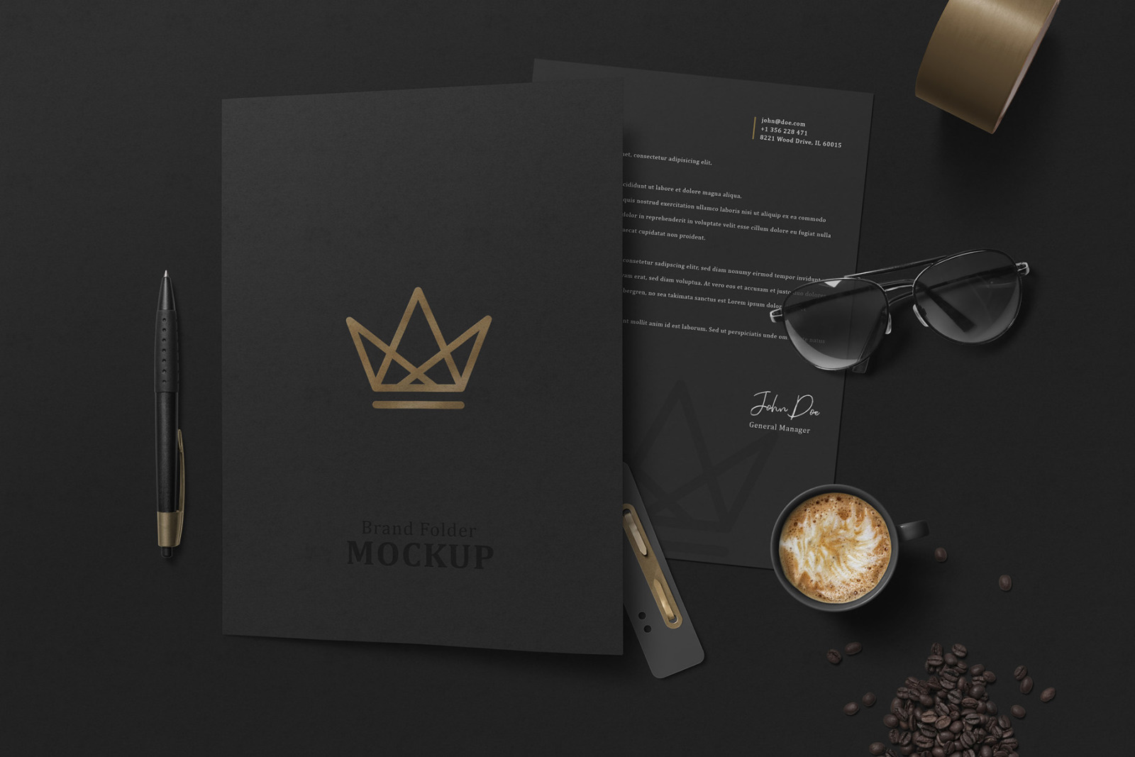 Black Branding Mockups Vol.3 Black Branding Mockups Vol.3