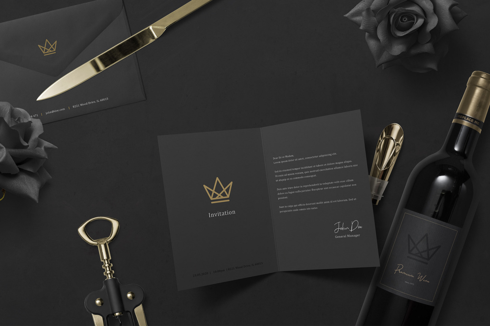Black Branding Mockups Vol.3 Black Branding Mockups Vol.3