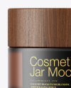 Frosted Amber Glass Cosmetic Jar Mockup