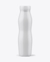 Glossy Plastic Bottle Mockup - Front View