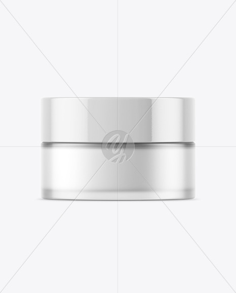 Frosted Glass Cosmetic Jar Mockup