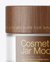 Frosted Glass Cosmetic Jar Mockup