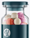 Glass Jar with Pills Mockup