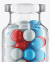 Glass Jar with Pills Mockup