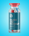 Glass Jar with Pills Mockup