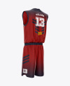 Basketball Uniform Mockup - Back Half Side View