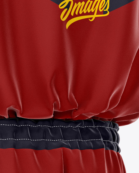 Basketball Uniform Mockup - Back Half Side View