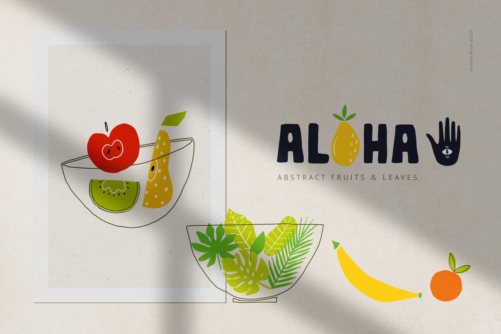 Aloha! Abstract Fruits & Leaves Aloha! Abstract Fruits & Leaves
