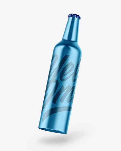 Metallic Drink Bottle w/ Holder Mockup