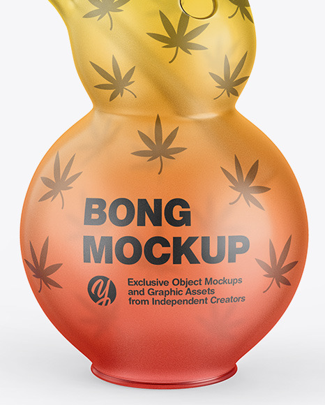 Frosted Glass Weed Bong Mockup