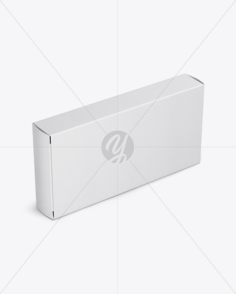 Paper Pills Box Mockup - Halfside View (High-Angle Shot)