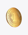 Golden Bitcoin Mockup