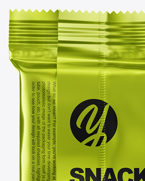 Metallic Snack Bar Mockup