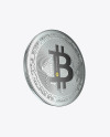 Silver Bitcoin Mockup