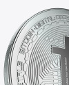 Silver Bitcoin Mockup