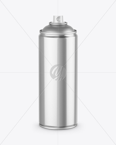 Metallic Spray Can Mockup