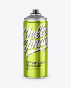 Metallic Spray Can Mockup