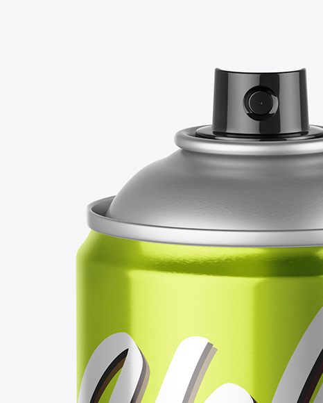 Metallic Spray Can Mockup