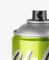 Metallic Spray Can Mockup