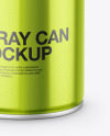 Metallic Spray Can Mockup