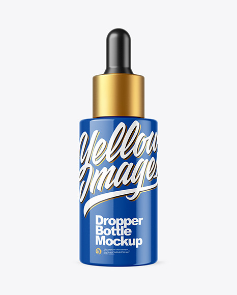 Glossy Dropper Bottle Mockup Glossy Dropper Bottle Mockup