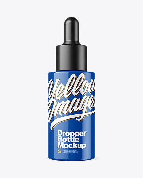 Glossy Dropper Bottle Mockup