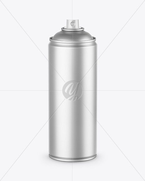 Matte Metallic Spray Can Mockup