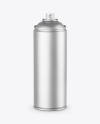 Matte Metallic Spray Can Mockup