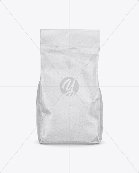 Kraft Paper Food Bag Mockup - Front View