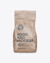 Kraft Paper Food Bag Mockup - Front View