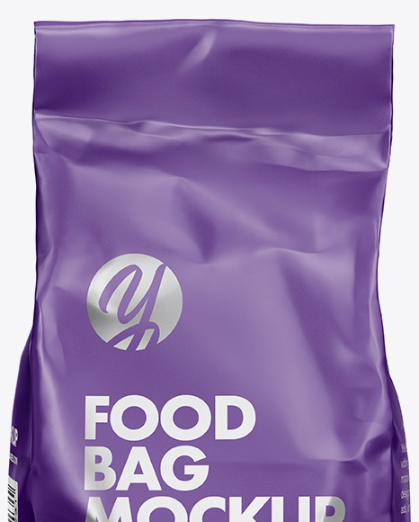 Matte Food Bag Mockup - Front View