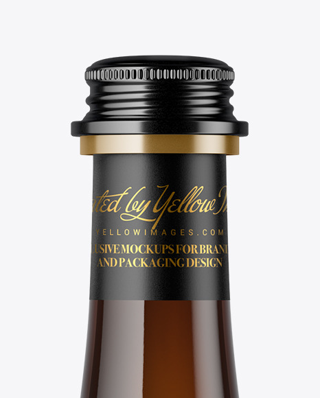 Amber Glass Bottle Mockup Amber Glass Bottle Mockup