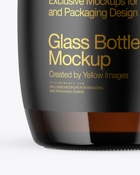 Amber Glass Bottle Mockup