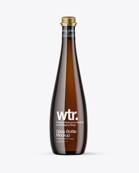 Amber Glass Bottle Mockup Amber Glass Bottle Mockup