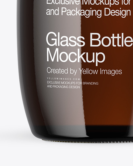 Amber Glass Bottle Mockup Amber Glass Bottle Mockup