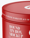 Round Matte Tin Box Mockup