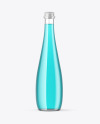 Clear Glass Drink Bottle Mockup